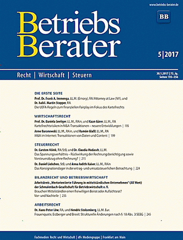 Titelblatt:Betriebs-Berater