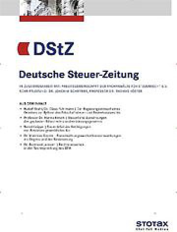 Titelblatt:Deutsche Steuer-Zeitung DStZ