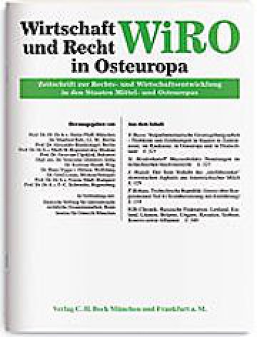 Titelblatt:WiRO - Wirtschaft und Recht in Osteuropa