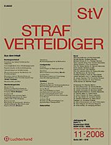 Titelblatt:Strafverteidiger: StV