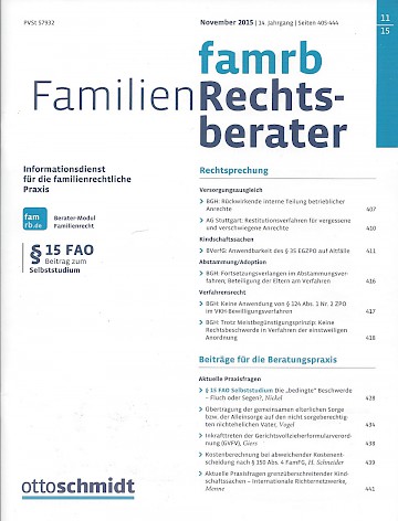 Titelblatt:Familien-Rechtsberater famrb