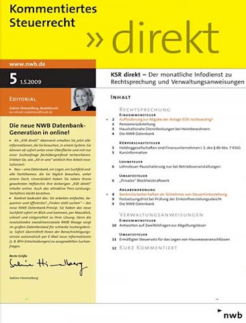 Titelblatt:KSR direkt - Kommentiertes Steuerrecht direkt